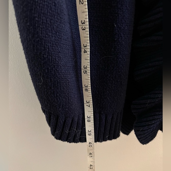 Talbots sweater knit  bathrobe with ruffles. - Picture 3 of 11